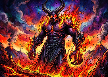 Demon Fire Volcano Cosmic Fantasy A
