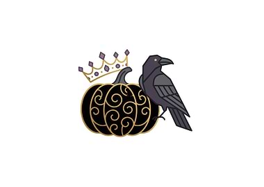 Royal Raven and Ornate Pumpkin