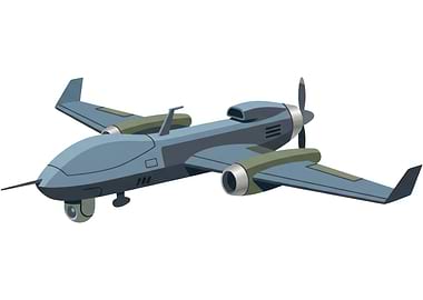 Cartoon Military Surveillance Drone