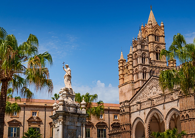 Palermo Cathedral and Statue