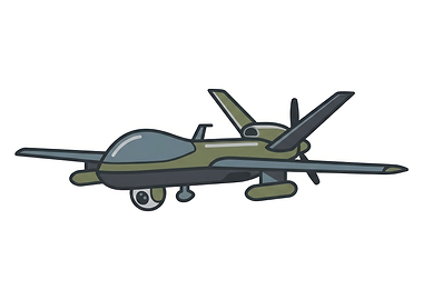 Cartoon Military Surveillance Drone