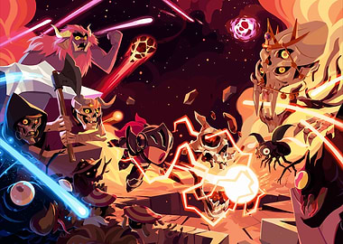 Epic Fantasy Battle Scene Illustration