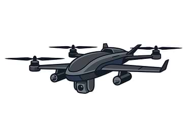 Sleek Modern Tactical Drone Illustration