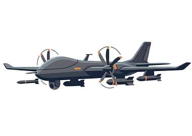 Military Combat Drone Illustration