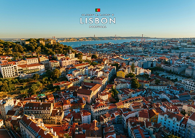 Aerial View of Lisbon Portugal