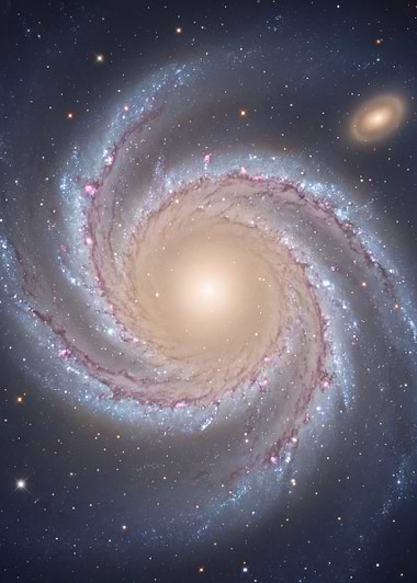 Face-On Spiral Galaxy, metal print by Isla Elsewhere