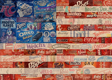 Flags On Vintage Distressed Canvas-preview-1