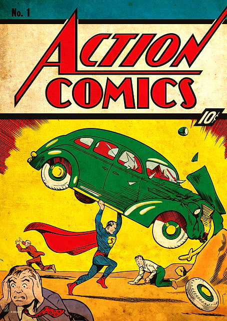 Action Comics Superman by Joe Shuster / platina