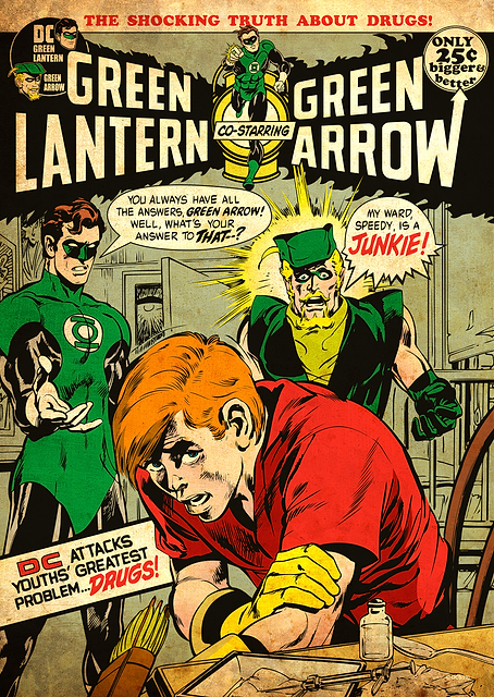 Green Lantern co-starring Green Arrow Junkie by Neal Adams and Dick Giordano / PLATINA