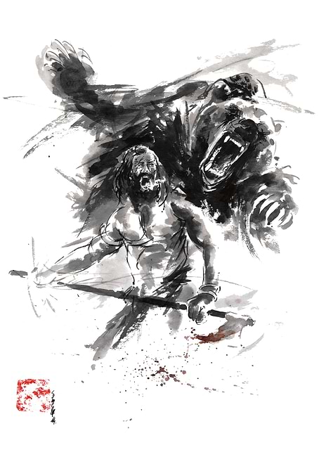 Viking warrior berserker / platina