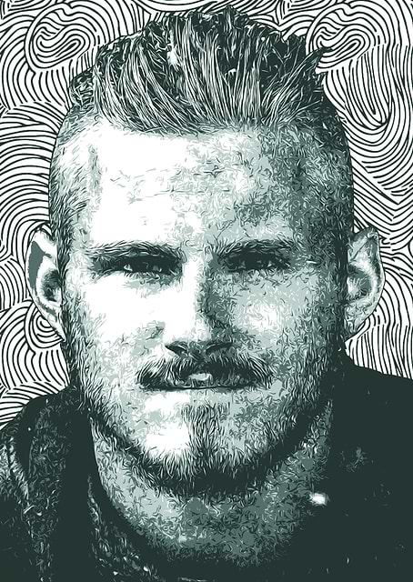 Bjorn Lodbrok Vikings Art / platina