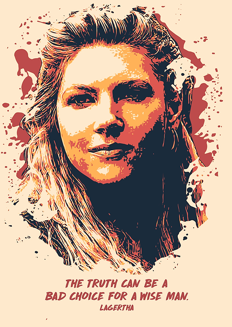 Lagertha Vikings Quote / platina