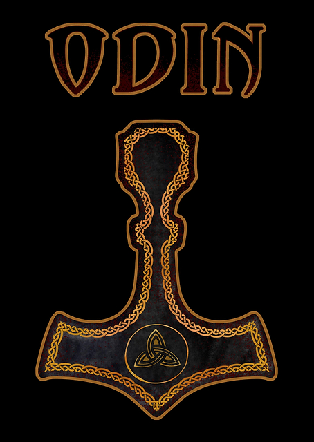 Mjolnir Hammer Odin / platina