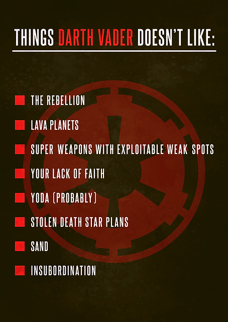 Things Vader doesn't like / PLATINA