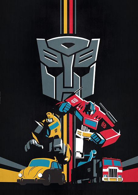 Yellow and Red Transformers / PLATINA