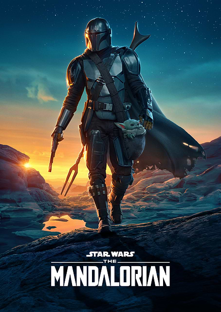Mandalorian Season 2 Poster with Logo / platina