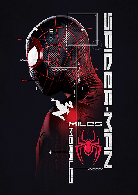 Miles Morales: Tech Suit Display / platina