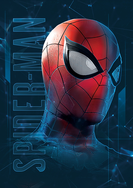 Classic Spider-Man Mask / platina