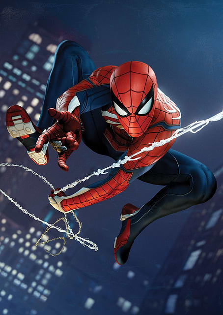 Spider-Man in Action at Night / platina