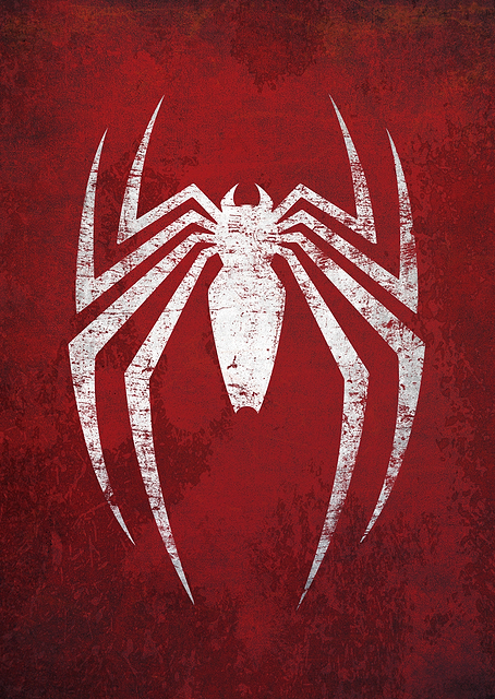 Iconic Insomniac Spider-Man Emblem / platina