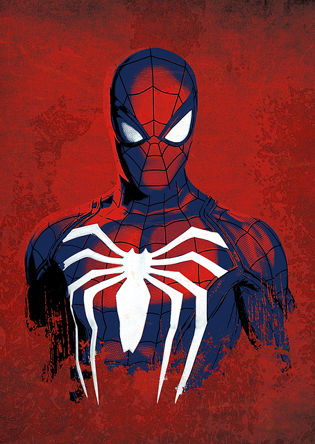 Spider-Man Portrait in Advanced Suit / platina