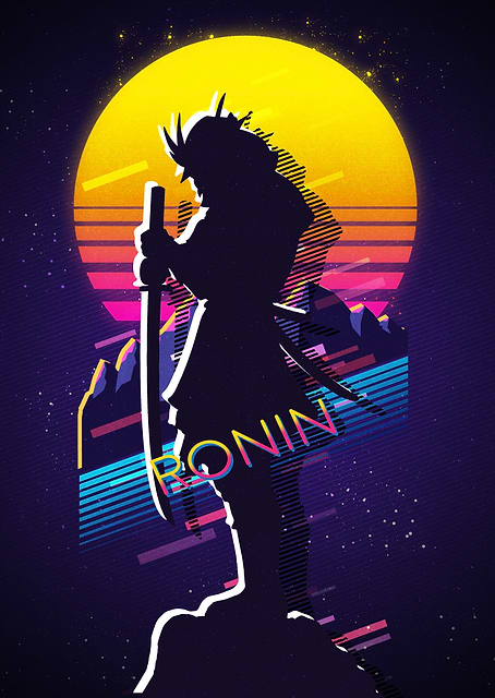 The Dark Ronin Retro Art / platina