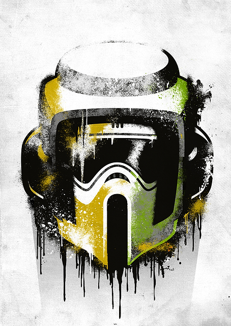 Scout Trooper Graffitti Helmet / PLATINA