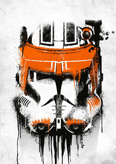Commander Cody Graffitti Helmet / platina