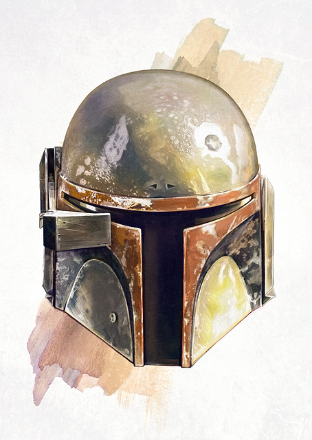 Boba Fett Helmet 2 / PLATINA