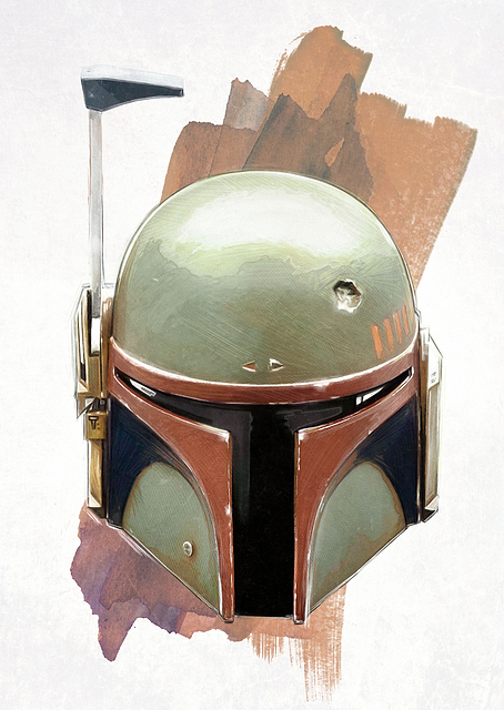 Boba Fett Bullet Helmet / PLATINA