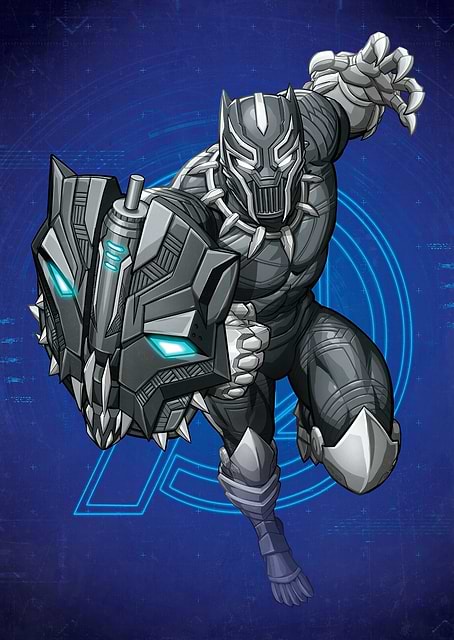 Black Panther Action Pose / platina