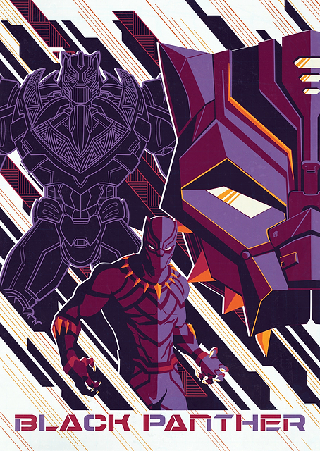 Black Panther Mech Mask / PLATINA