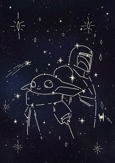 Mandalorian And Grogu Constellation / PLATINA