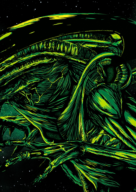 Black And Green Alien / PLATINA