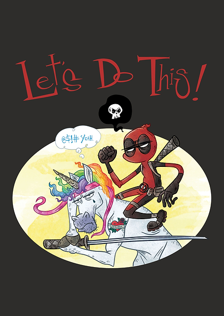 Deadpool with Unicorn / platina