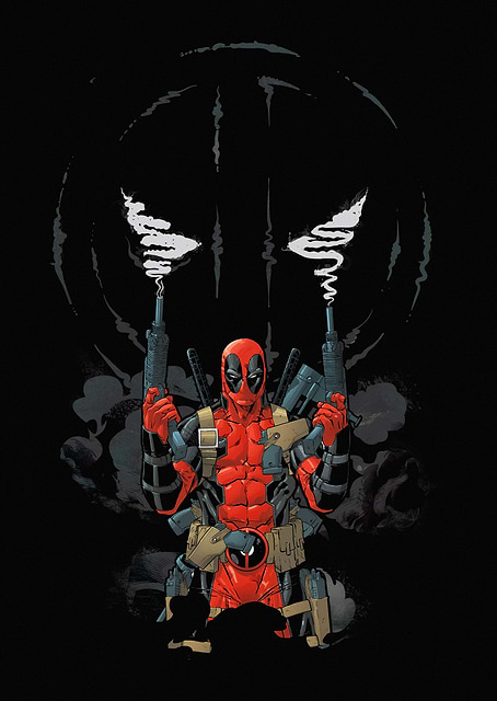 Deadpool with Guns / platina
