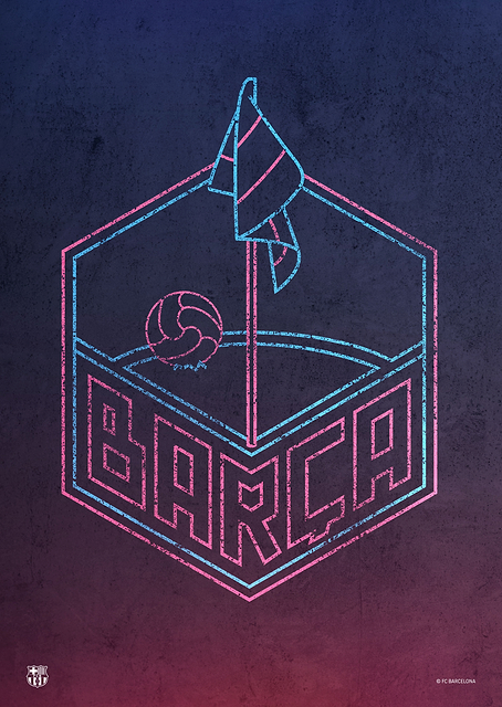 Barca Flag Neon / PLATINA