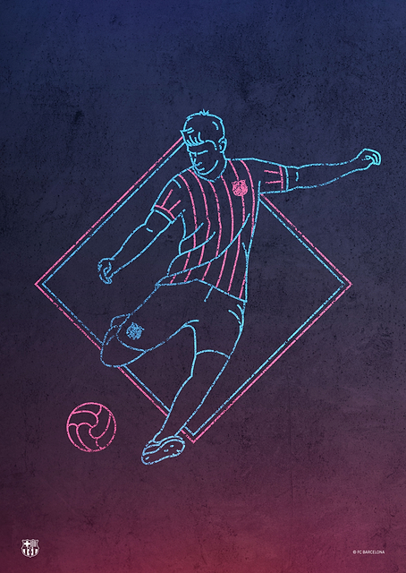 Barca Player Neon Dark / PLATINA