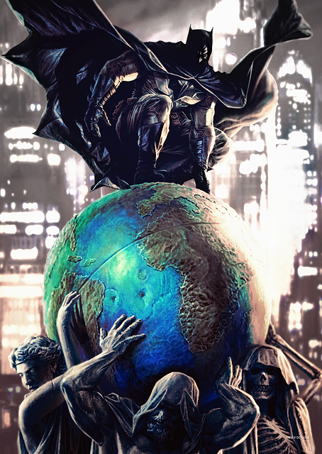 Batman The World Illustration United States / PLATINA