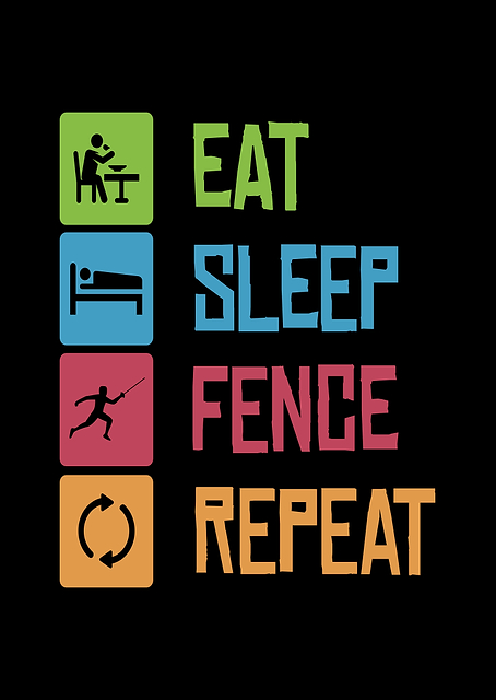 Eat Sleep Fence / platina