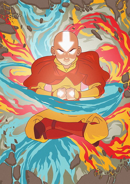 Aang All Four Elements / PLATINA