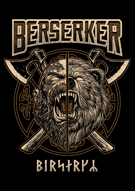 Norrse Viking Bear Warrior / platina