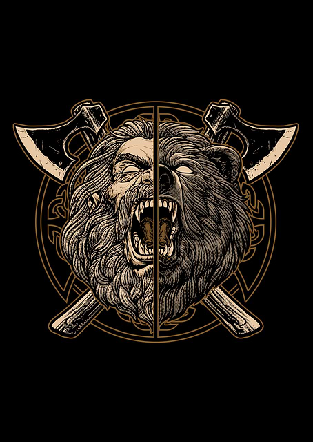 Nordic Viking Berserker / platina