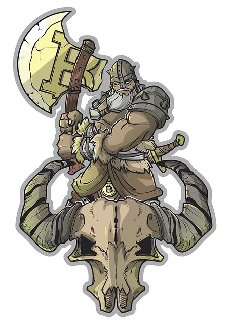 Bitcoin Barbarian RPG Art / platina
