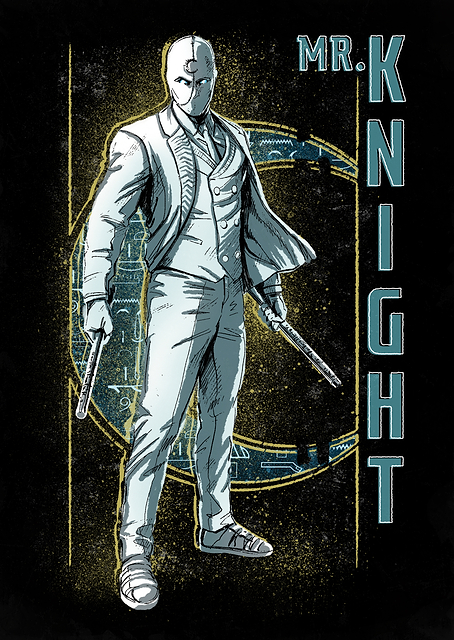 Mr Knight silhouette / PLATINA