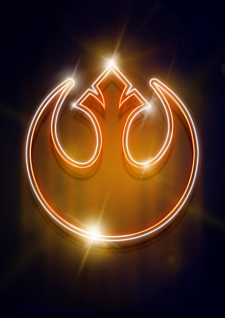 Rebel Alliance Crest neon / PLATINA