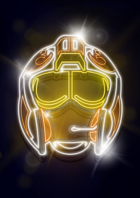 Luke X-Wing neon / PLATINA