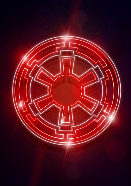 Galactic Empire Crest neon / PLATINA