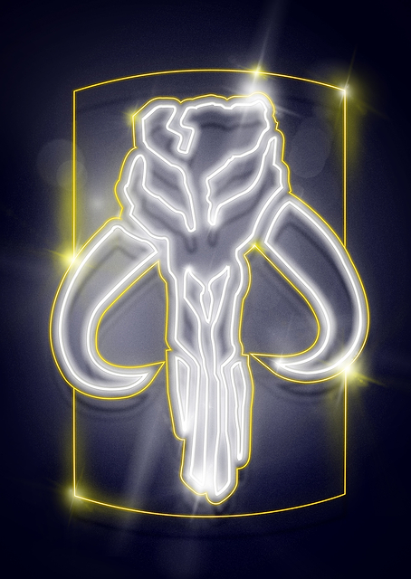 Boba Fett Crest neon / PLATINA