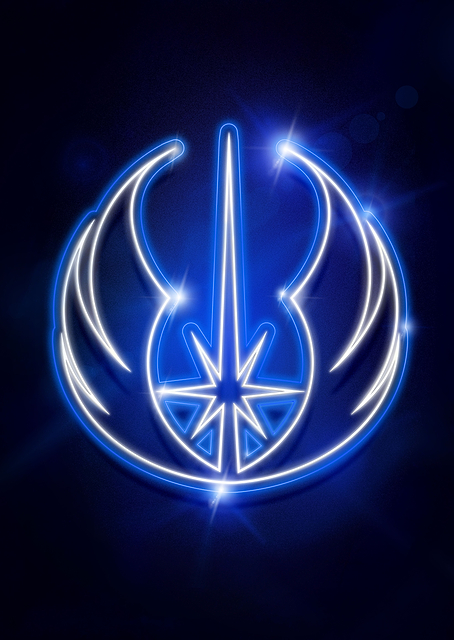 Jedi Order Crest neon / PLATINA